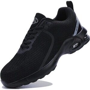 Women's Safety Steel Toe Sneakers Comfortable Slip Resistant Size 9.5 (1121)